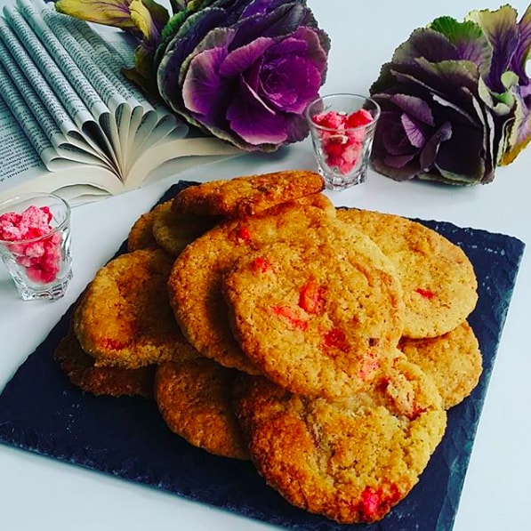 Cookies aux pralines roses