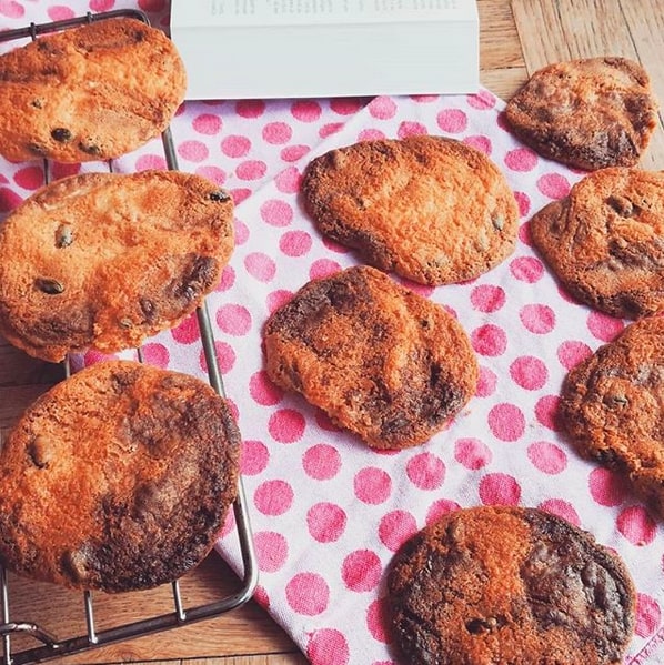 Cookies au chocolat blanc et morceaux de pistache